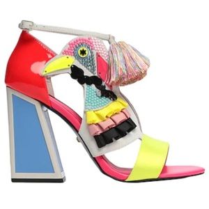 Kat Maconie Aya Sandals Bird Parrot